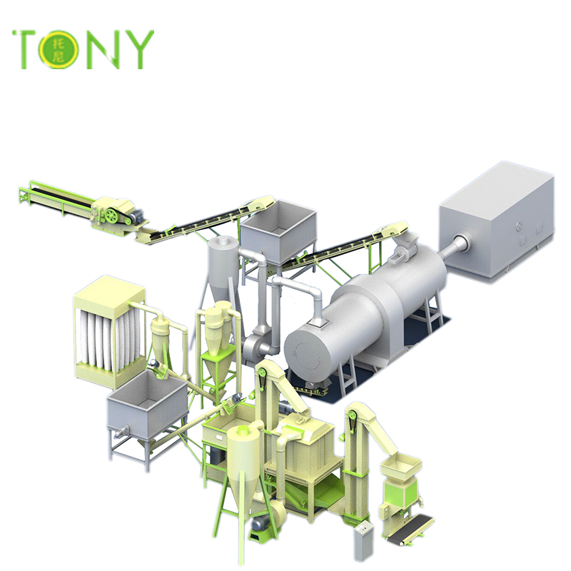 TONY haute qualité et technologie professionnelle 7-8Tons \/ hr usine de granulés de biomasse